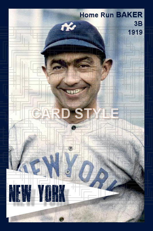 Home Run Baker - 1919 New York Yankees - choose a size & style
