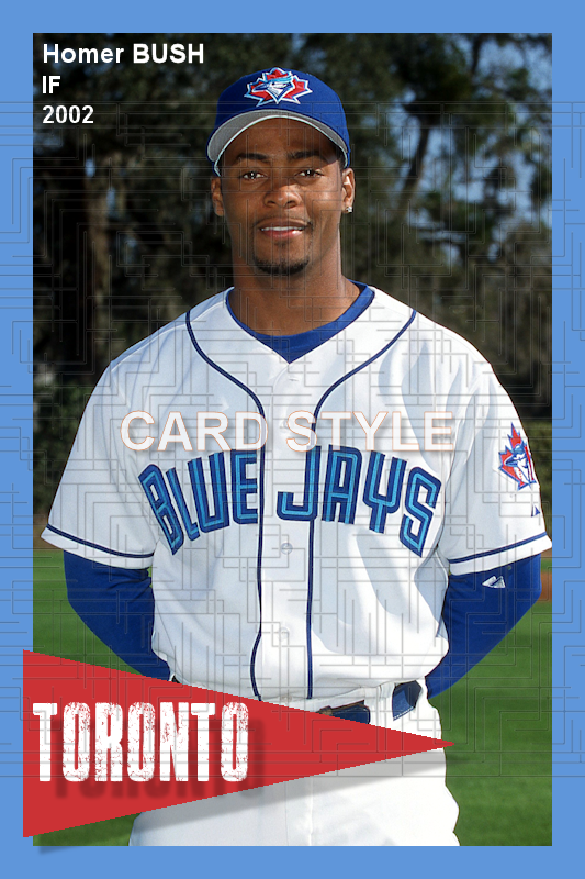 Homer Bush - 2002 Toronto Blue Jays - choose a size & style