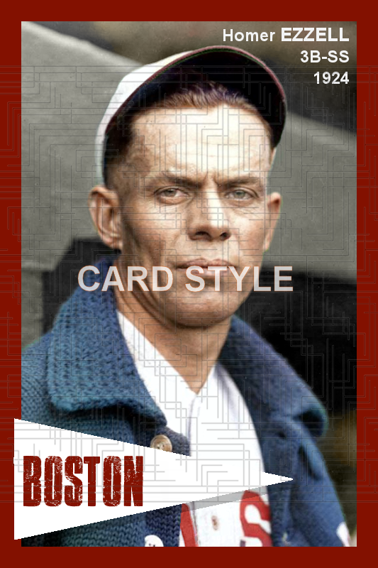 Homer Ezzell - 1924 Boston Red Sox - choose a size & style