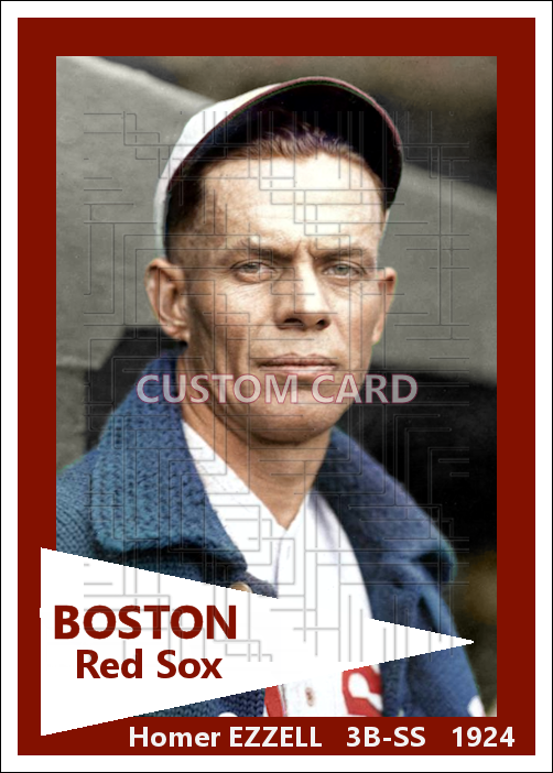 Homer Ezzell - 1924 Boston Red Sox - choose a size & style