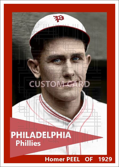 Homer Peel - 1929 Philadelphia Phillies - choose a size & style