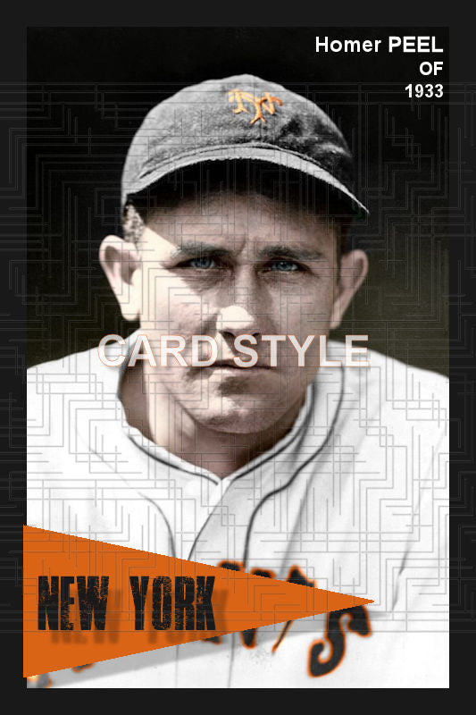 Homer Peel - 1933 New York Giants - choose a size & style