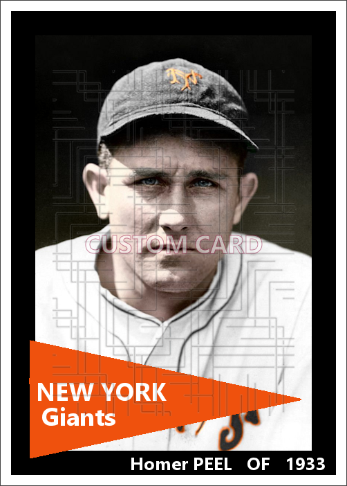 Homer Peel - 1933 New York Giants - choose a size & style