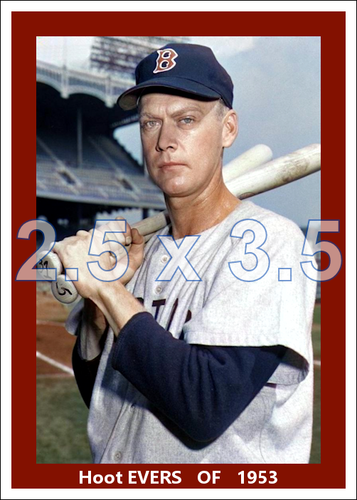 Hoot Evers - 1953 Boston Red Sox - choose a size & style