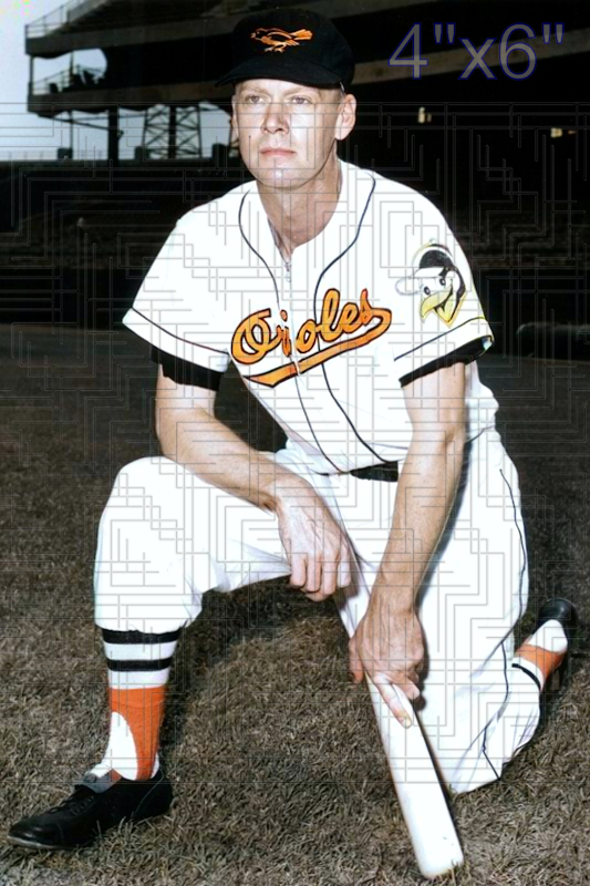 Hoot Evers - 1956 Baltimore Orioles - choose a size & style