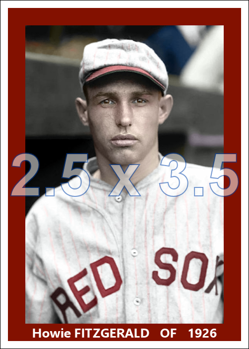Howie Fitzgerald - 1926 Boston Red Sox - choose a size & style