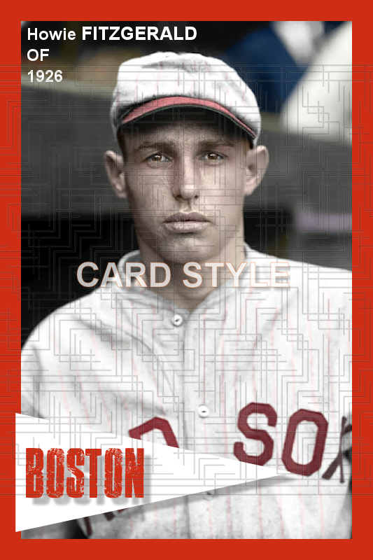 Howie Fitzgerald - 1926 Boston Red Sox - choose a size & style