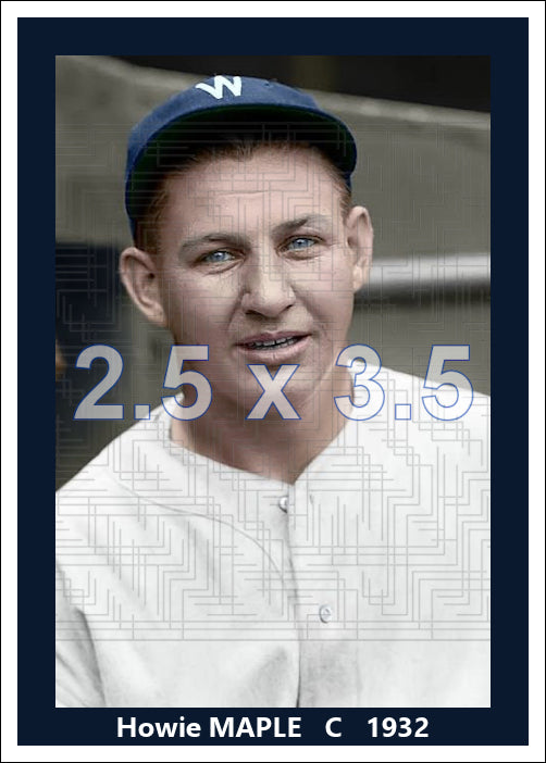 Howie Maple - 1932 Washington Senators - choose a size & style