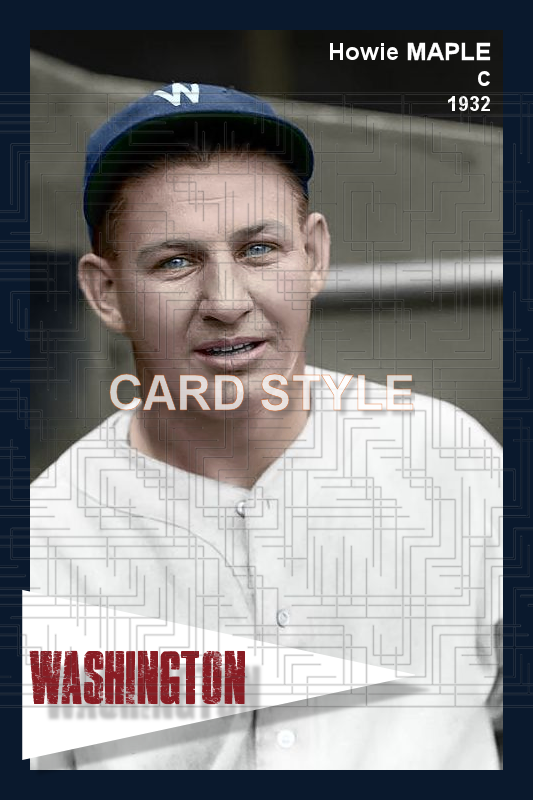 Howie Maple - 1932 Washington Senators - choose a size & style