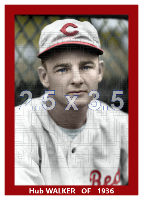 Hub Walker - 1936 Cincinnati Reds - choose a size & style