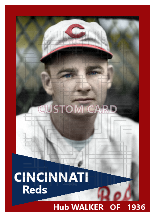 Hub Walker - 1936 Cincinnati Reds - choose a size & style