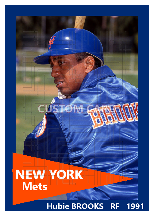 Hubie Brooks - 1991 New York Mets - choose a size & style