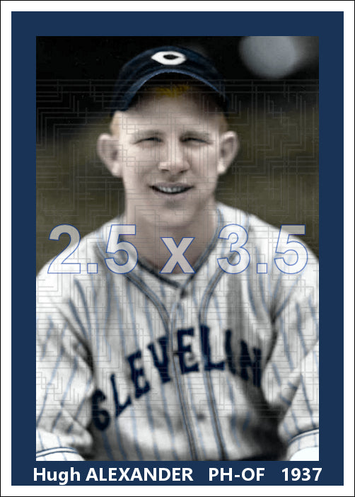 Hugh Alexander - 1937 Cleveland Indians - choose a size & style