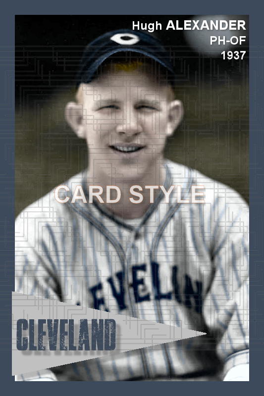 Hugh Alexander - 1937 Cleveland Indians - choose a size & style