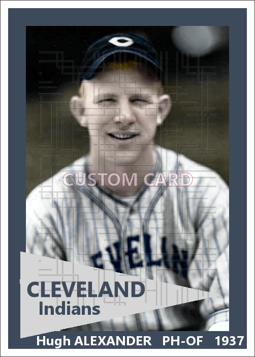 Hugh Alexander - 1937 Cleveland Indians - choose a size & style