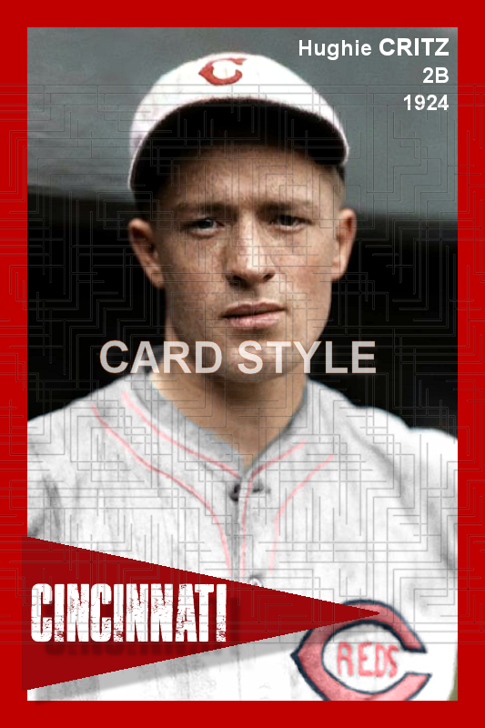 Hughie Critz - 1924 Cincinnati Reds - choose a size & style