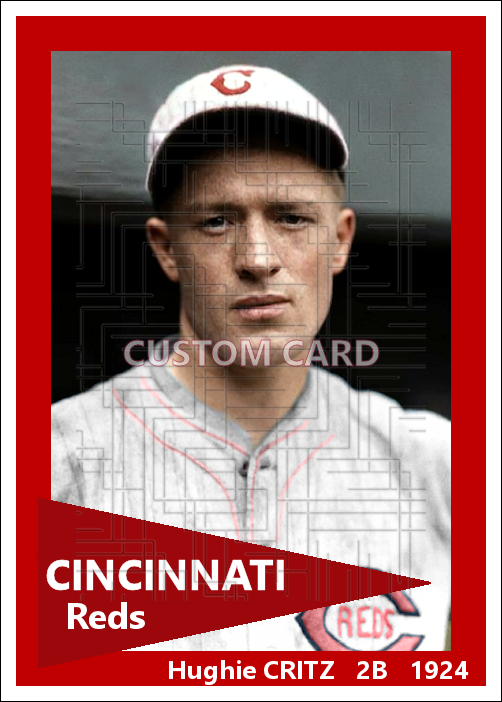 Hughie Critz - 1924 Cincinnati Reds - choose a size & style
