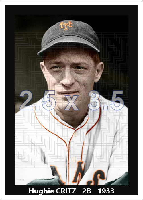 Hughie Critz - 1933 New York Giants - choose a size & style