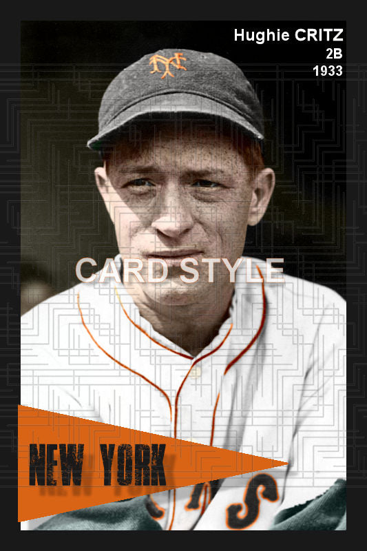 Hughie Critz - 1933 New York Giants - choose a size & style