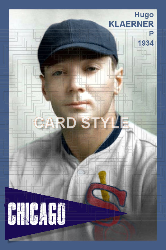 Hugo Klaerner - 1934 Chicago White Sox - choose a size & style