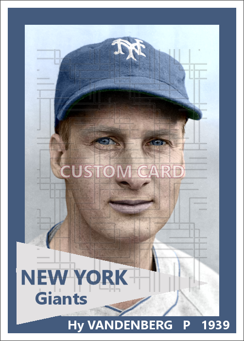 Hy Vandenberg - 1939 New York Giants - choose a size & style