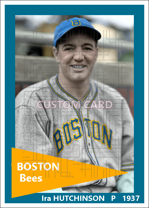 Ira Hutchinson - 1937 Boston Bees - choose a size & style