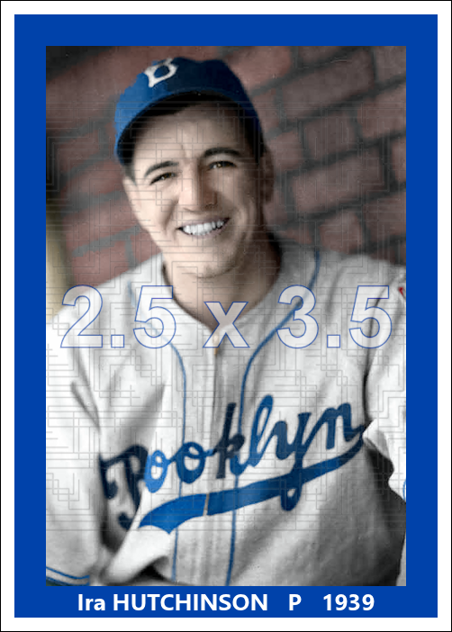 Ira Hutchinson - 1939 Brooklyn Dodgers - choose a size & style