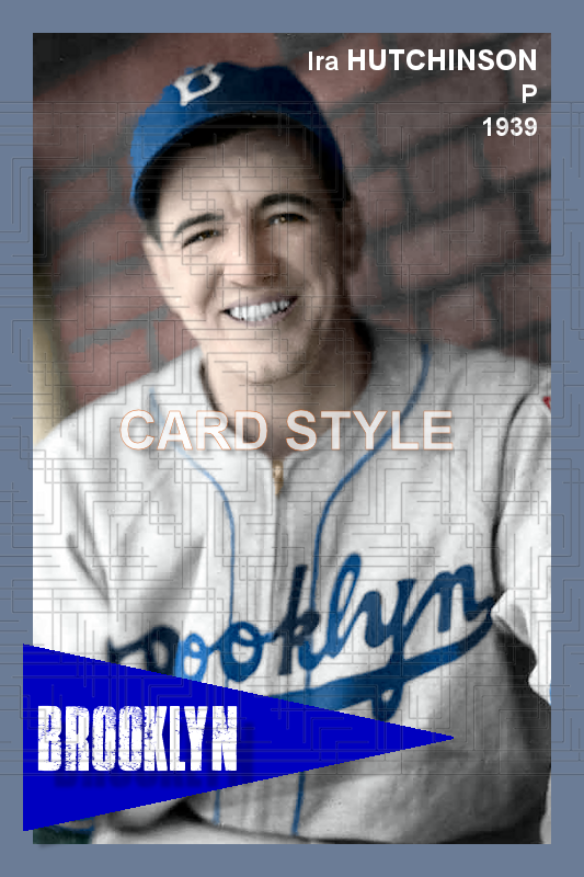 Ira Hutchinson - 1939 Brooklyn Dodgers - choose a size & style