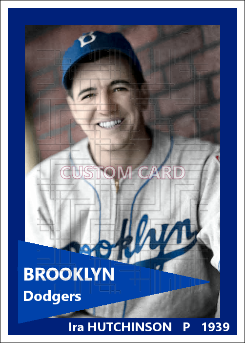 Ira Hutchinson - 1939 Brooklyn Dodgers - choose a size & style