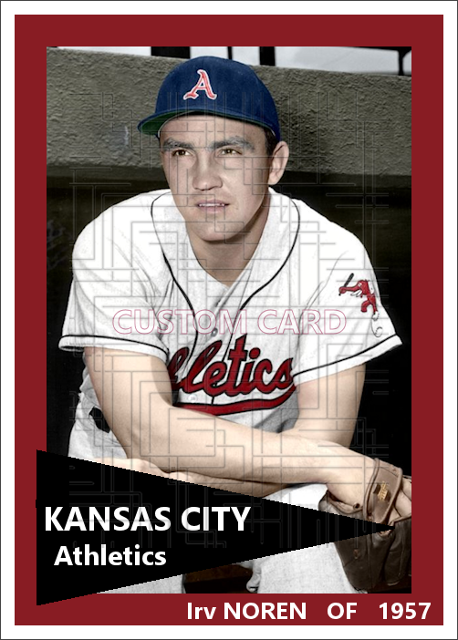 Irv Noren - 1957 Kansas City Athletics - choose a size & style
