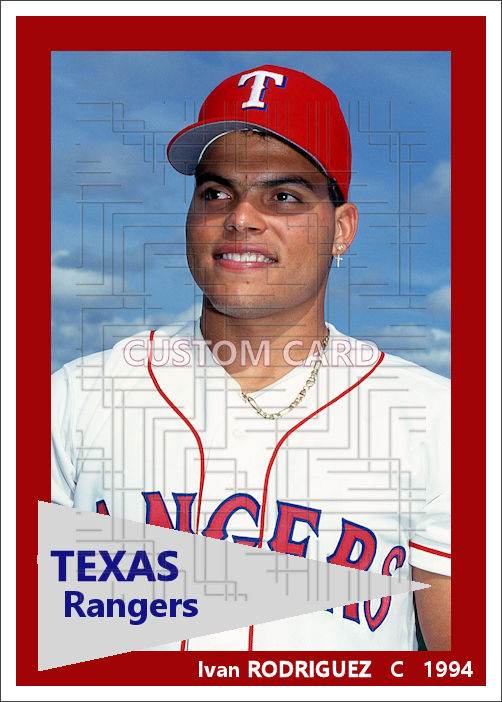 Ivan Rodriguez - 1994 Texas Rangers - choose a size & style