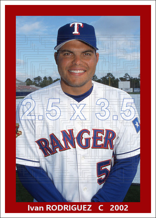 Ivan Rodriguez - 2002 Texas Rangers - choose a size & style