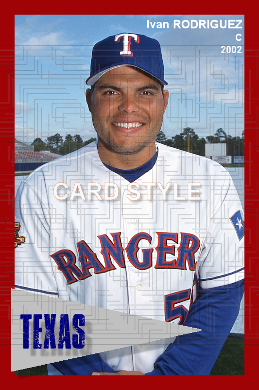 Ivan Rodriguez - 2002 Texas Rangers - choose a size & style