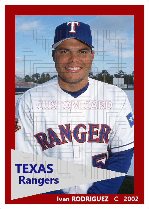 Ivan Rodriguez - 2002 Texas Rangers - choose a size & style