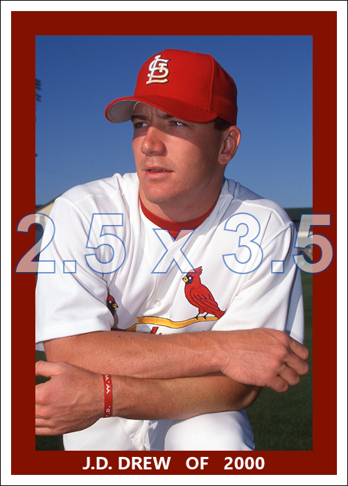J.D. Drew - 2000 St. Louis Cardinals - choose a size & style