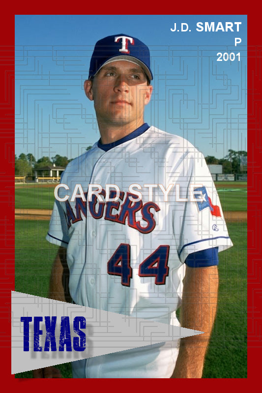 J.D. Smart - 2001 Texas Rangers - choose a size & style