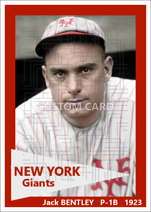 Jack Bentley - 1923 New York Giants - choose a size & style