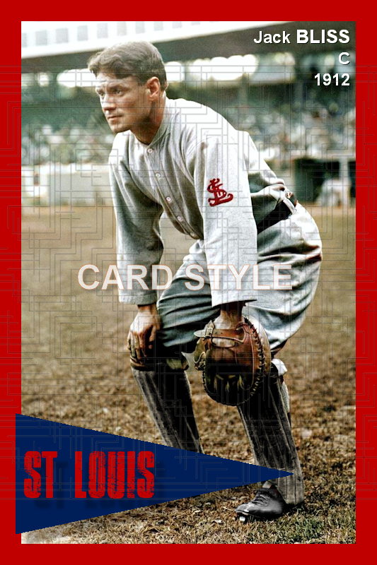 Jack Bliss - 1912 St. Louis Cardinals - choose a size & style