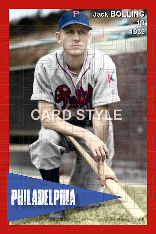 Jack Bolling - 1939 Philadelphia Phillies - choose a size & style