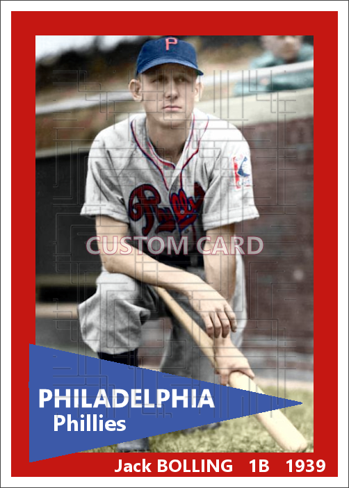 Jack Bolling - 1939 Philadelphia Phillies - choose a size & style