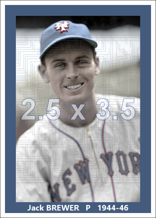 Jack Brewer - 1944-46 New York Giants - choose a size & style