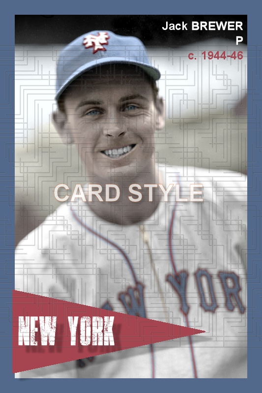 Jack Brewer - 1944-46 New York Giants - choose a size & style