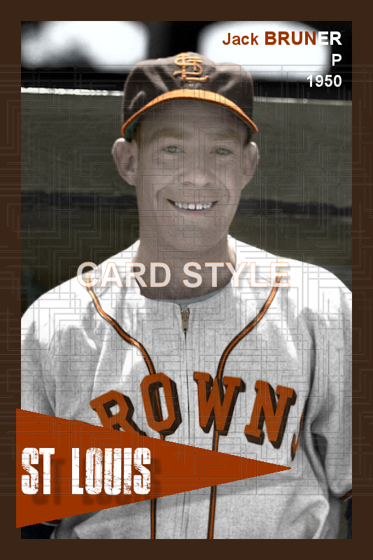 Jack Bruner - 1950 St. Louis Browns - choose a size & style