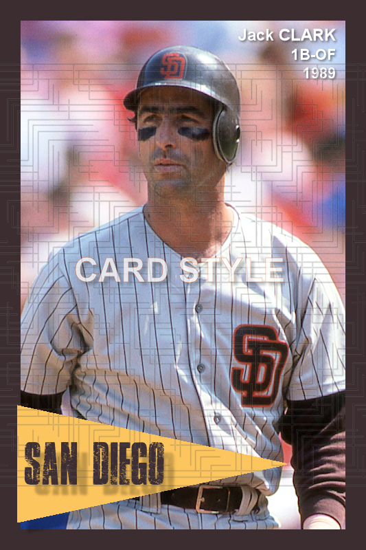 Jack Clark - 1989 San Diego Padres - choose a size & style
