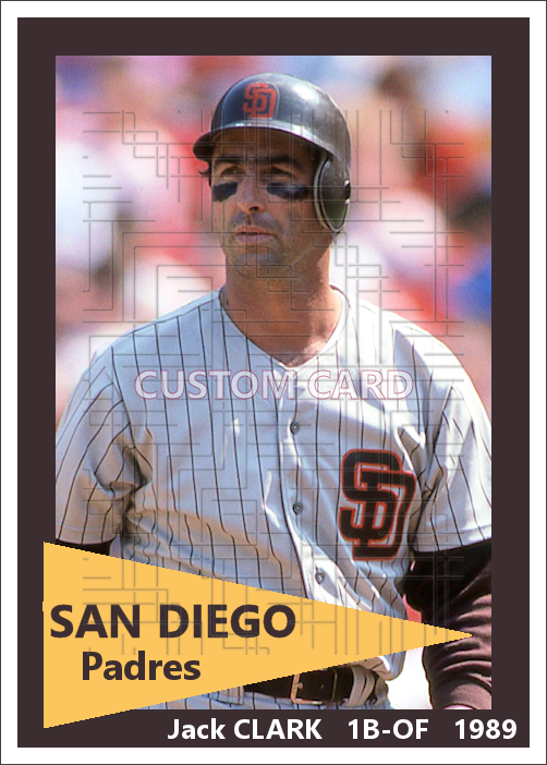 Jack Clark - 1989 San Diego Padres - choose a size & style