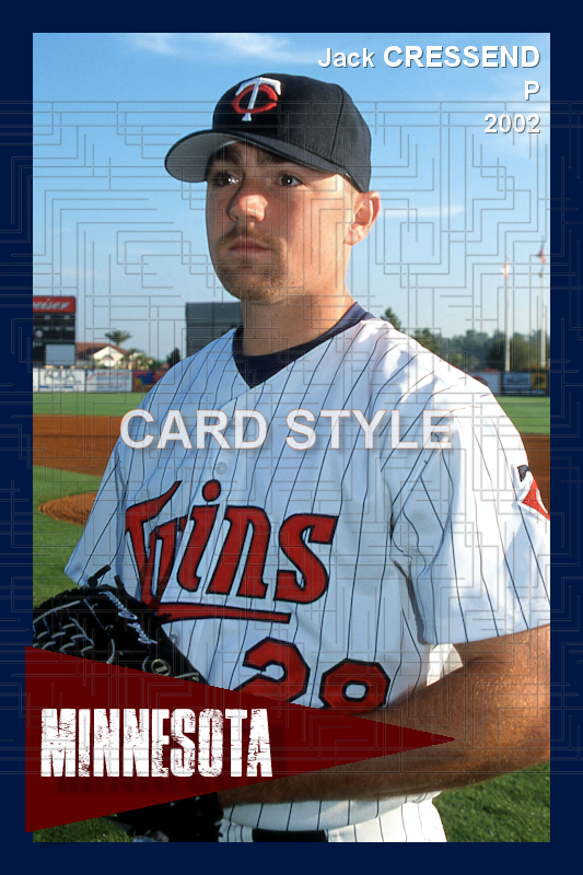Jack Cressend - 2002 Minnesota Twins - choose a size & style