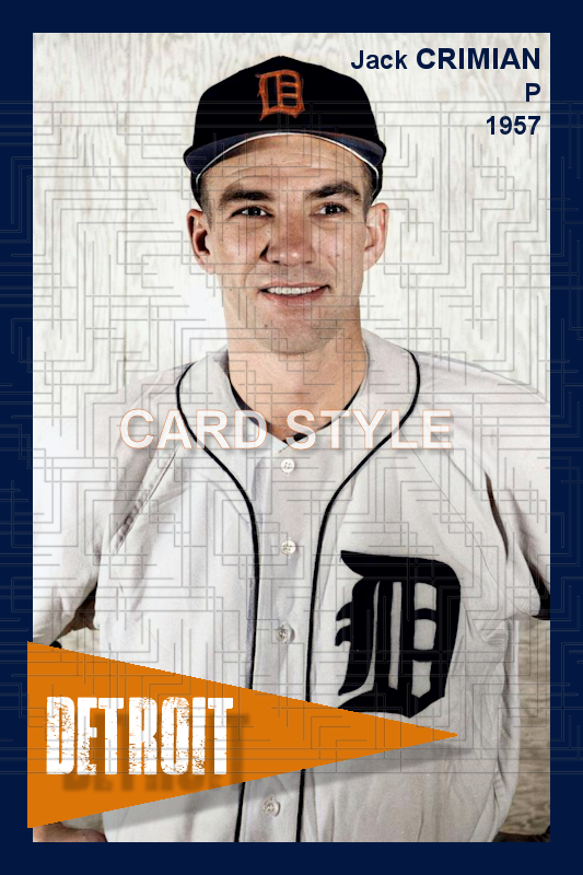 Jack Crimian - 1957 Detroit Tigers - choose a size & style