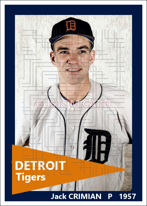 Jack Crimian - 1957 Detroit Tigers - choose a size & style