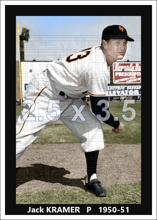 Jack Kramer - 1950-51 New York Giants - choose a size & style