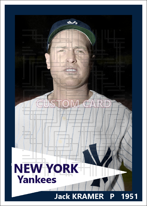 Jack Kramer - 1951 New York Yankees - choose a size & style